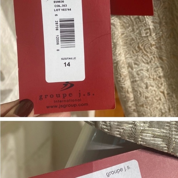 JS Collections Two-Piece Cocktail / Wedding Party Dress & Jacket - Picture 2 of 7